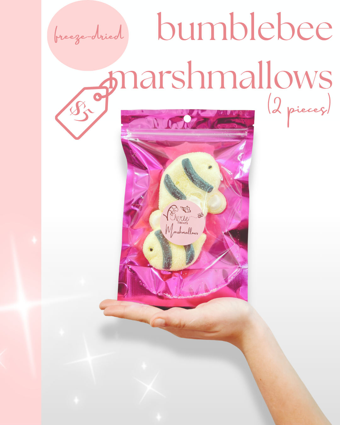 Bumblebee Freeze Dried Marshmallows — 2 Piece