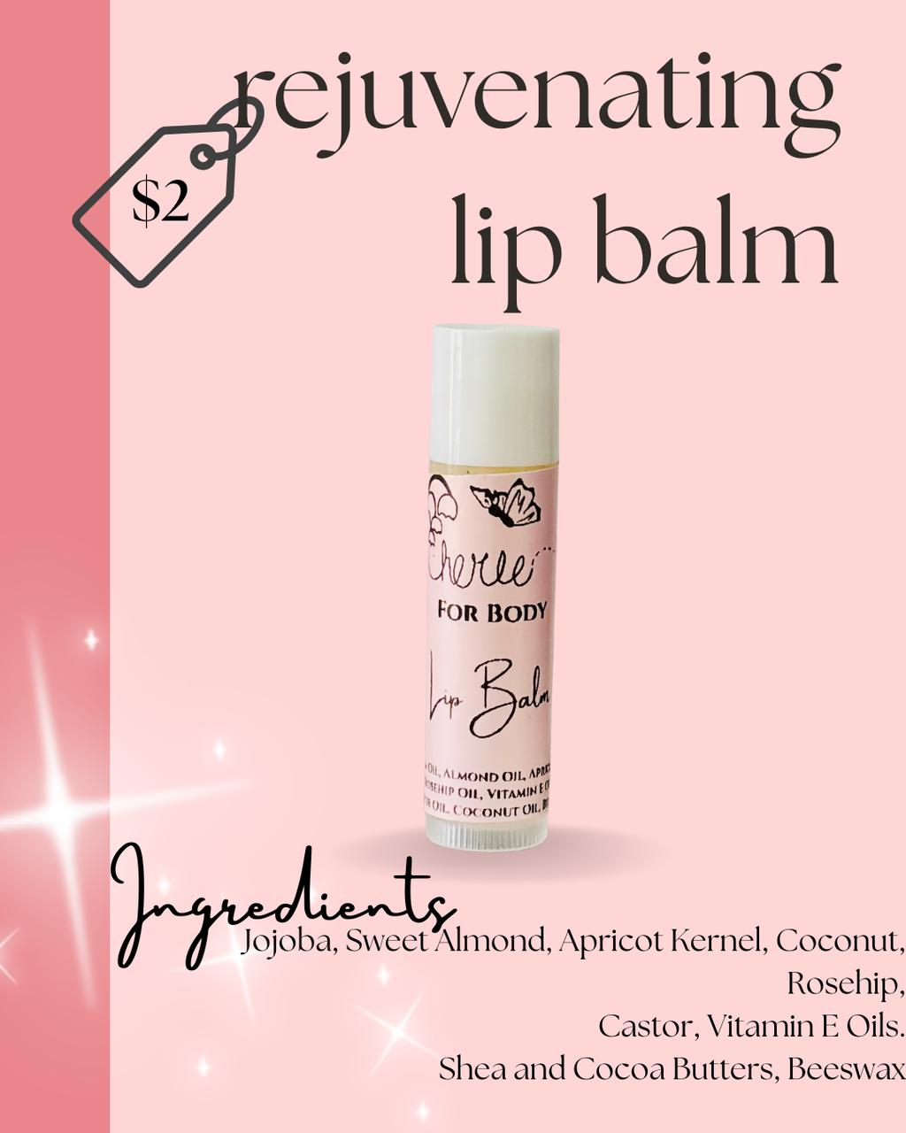 Rejuvenating Lip Balm — Beeswax, Shea & Vitamin E Blend
